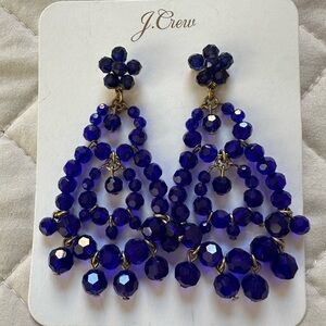 J. Crew Royal Blue Chandelier Earrings
